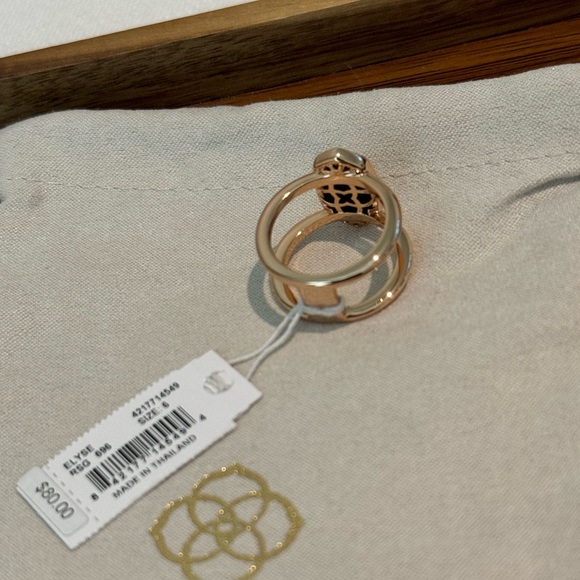 NEW Kendra Scott Elyse Rose Gold Ring in Rose Gold Drusy - Picture 6 of 9